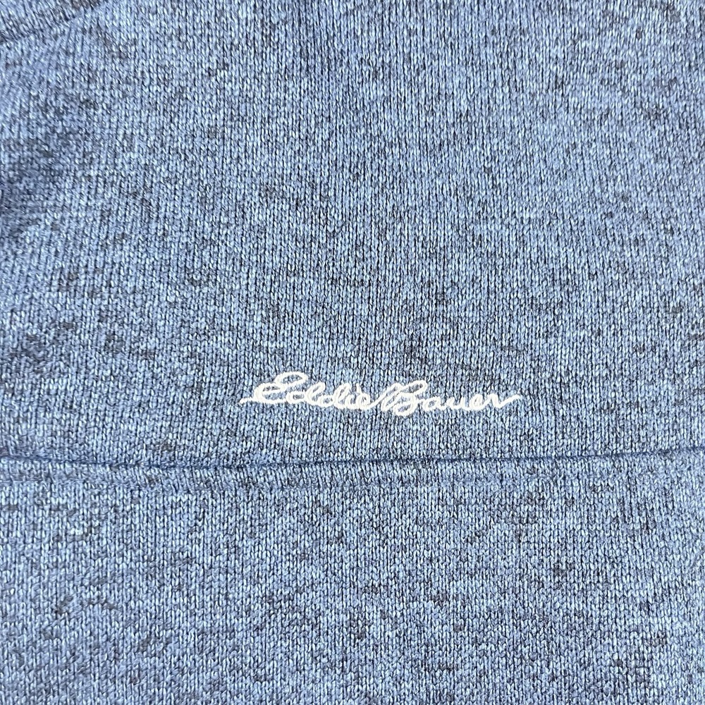 Eddie Bauer Radiator Fleece Mens Snap Mock Pullover XL 1/4 Button Blue Soft - Picture 2 of 12